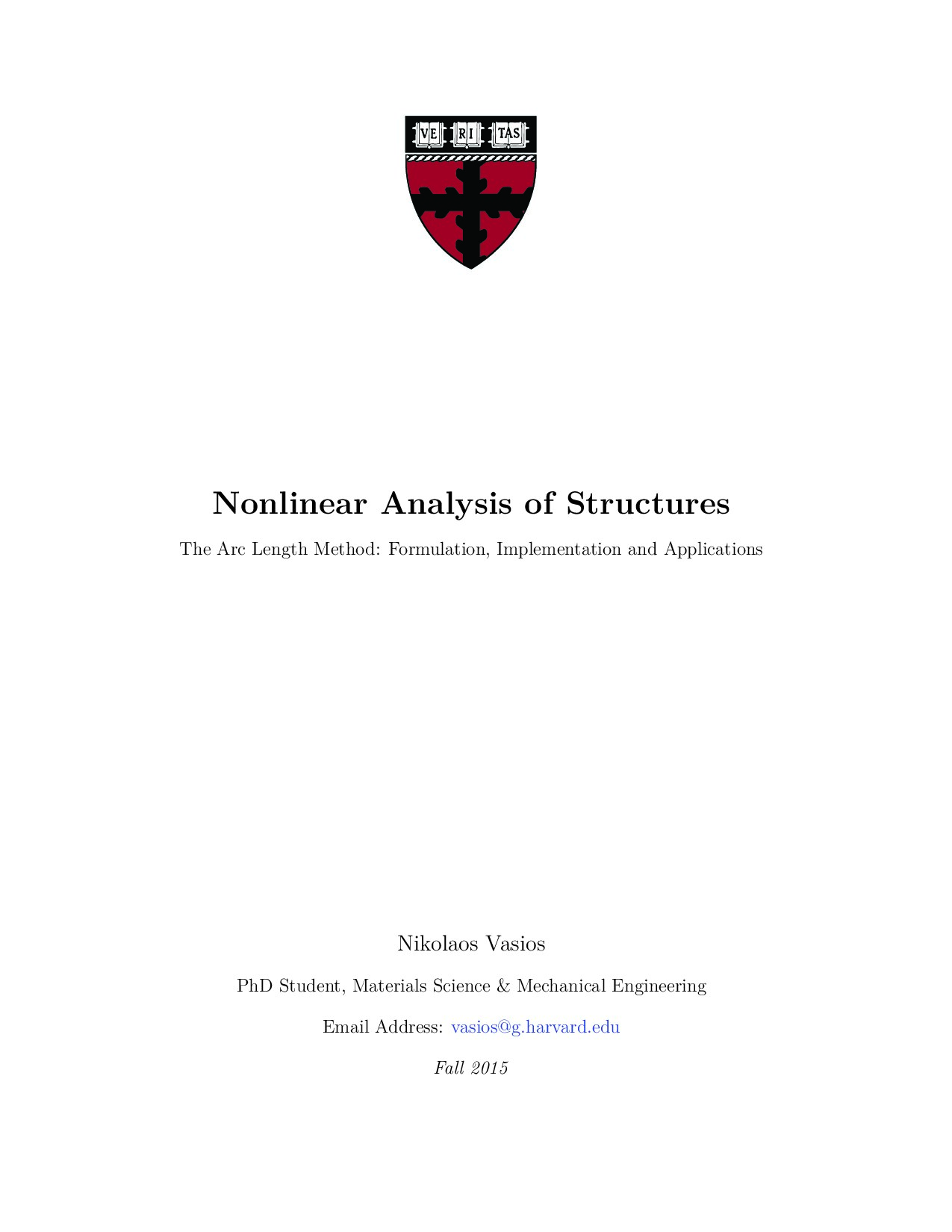Nonlinear analysis of structures